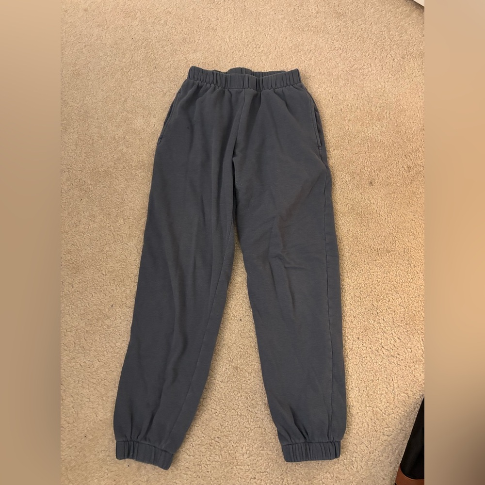 Brandy Melville Blue Grey Rosa Sweatpants Cuffed